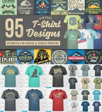 95 T-Shirt Designs Mega Bundle