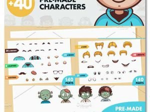 Cartoon Boy Avatar Creation Kit