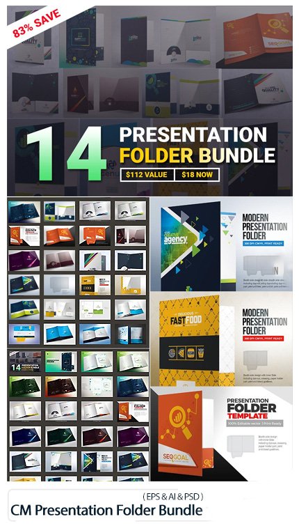 CreativeMarket Presentation Folder Bundle