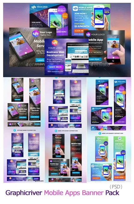 Graphicriver Mobile Apps Banner Pack