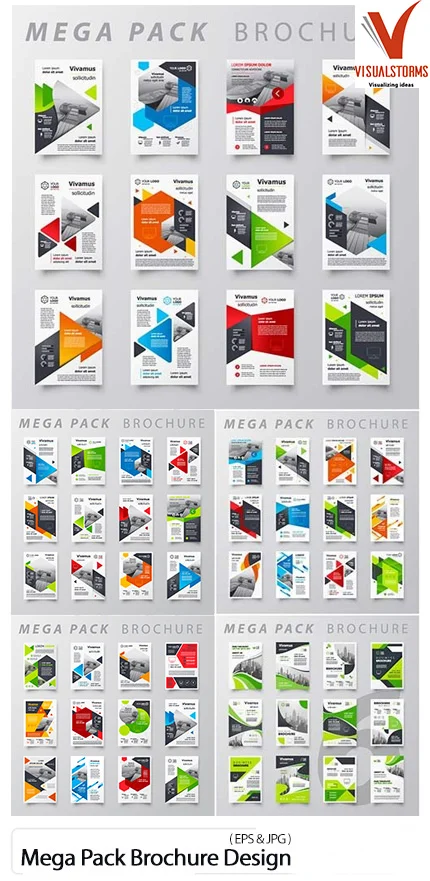 Mega Pack Brochure Design Template Flyer Vector Set