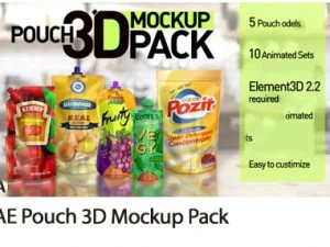 Pouch 3D Mockup Pack