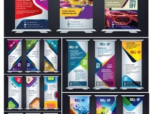 Vertical Rollup Design Template For Corporate Business