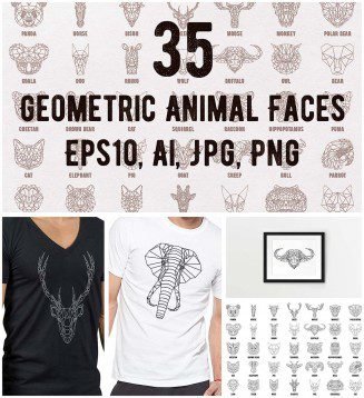 Geometric animal collection