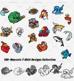 Mascots Vector Graphics Set