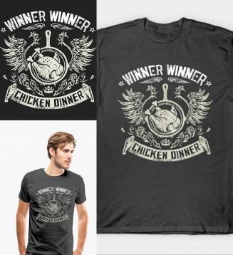 PUBG Winner chicken dinner t-shirt print