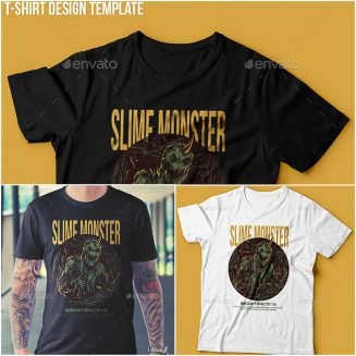 Slime Monster T-Shirt Design