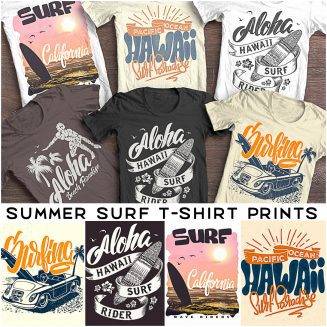 Summer Surf T-Shirt Print