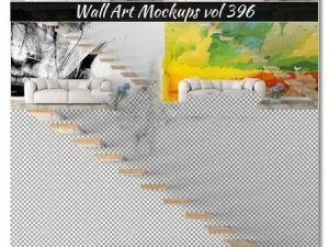 Wall Mockup-Sticker Mockup Vol 396