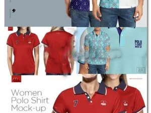 Men Women Mockup Poloshirt