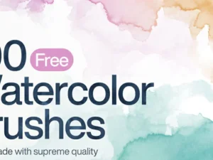 100 Handmade Watercolor Brushes With Supreme Quality For Photoshop